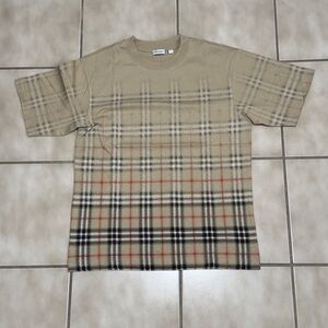 Burberry Beige Plaid T-Shirt